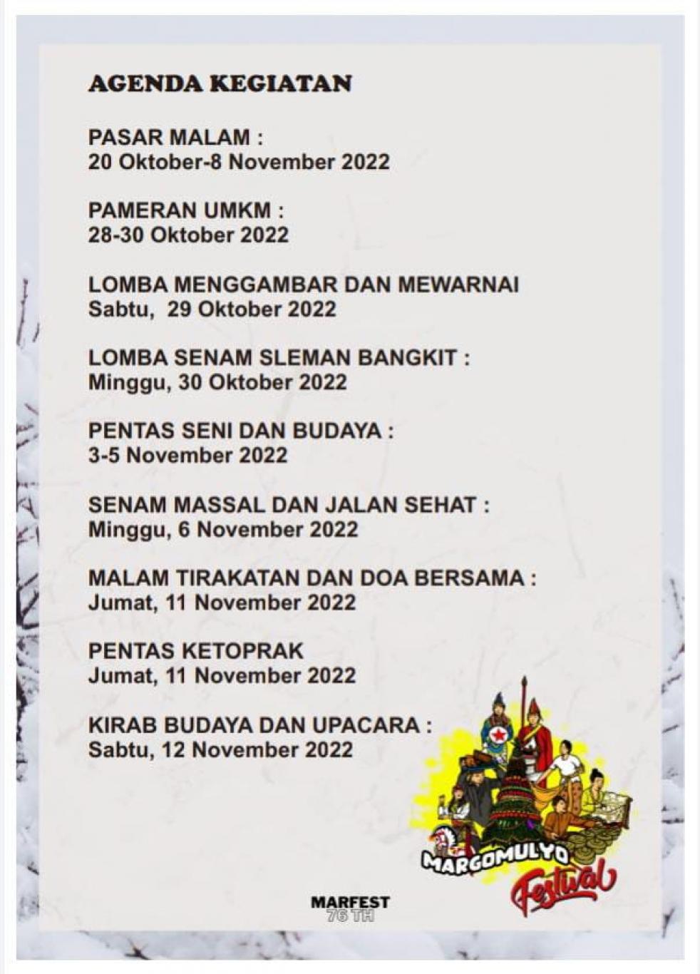 76 tahun Kalurahan Margomulyo