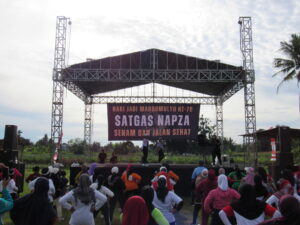 Margomulyo Sehat, Margomulyo Kuat! Senam Massal & Jalan Sehat Hari Jadi Ke-79 Bertabur Doorprize