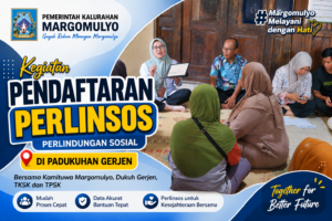 Jemput Bola Pendaftaran Perlinsos, Pemerintah Kalurahan Margomulyo Hadir Mendekatkan Pelayanan kepada Masyarakat